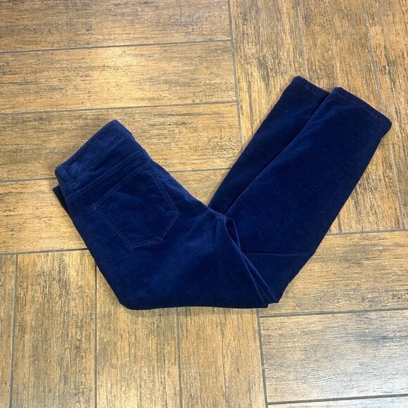 Talbots Navy Blue Velvet Velour Signature Stretch Jeans Size 6 Petite - Picture 9 of 12